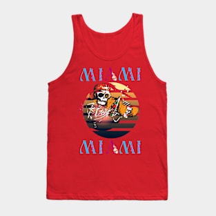 Calavera skate riding Miami Tank Top